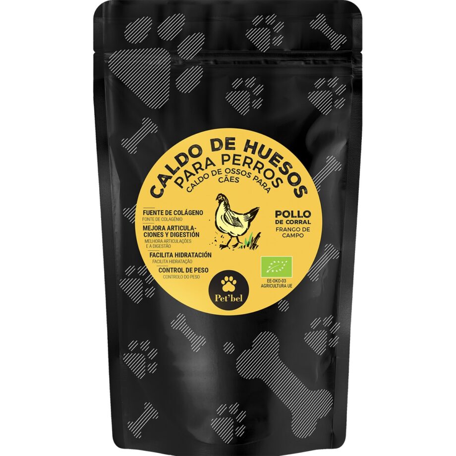 Caldo Natural y Ecológico de Pollo de corral para Perros